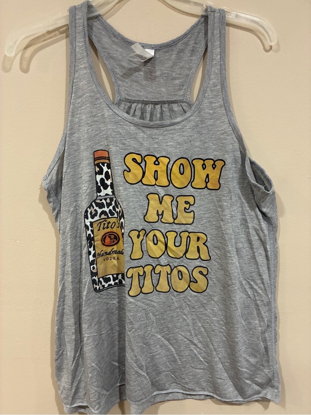 Bella Canvas Light Gray Tank with Yellow Graphic